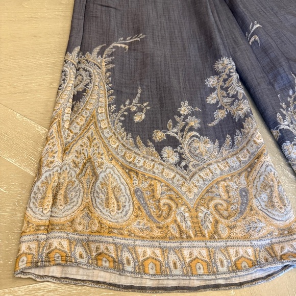 Wonderly Wide Leg Paisley Pants Women's Small Lined Lightweight Boho - Picture 6 of 10
